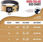 Tuff Pupper Heavy Duty Tactical Dog Collar | 1.5" Wide Ballistic Nylon | Reflective Stitching | Integrated ID Tag Holder | Stainless Steel Buckle | Padded Lining | Medium & Large Dogs (Tan, Large)