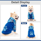 Plaid Dog Hoodie Pet Clothes Sweaters with Hat Medium (Pack of 1)
