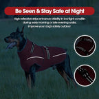 QBLEEV Warm Dog Jacket - Reflective, Adjustable Winter Coat with Turtleneck for Cold Weather, Waterproof Fleece Snowsuit for Small, Medium, Large Dogs