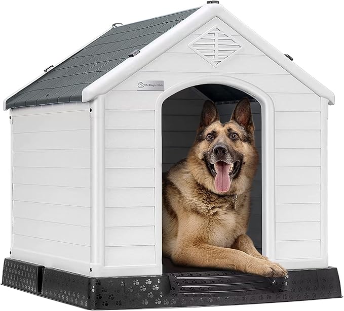 OFIKA Dog House Outdoor Indoor, Large Dog House for Small Medium Large Dogs, Insulated Waterproof, Ventilated & Easy Clean, Assemble