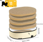 Cat Scratcher Box with 4 Cat Scratching Board Reversible Cat Scratch Pad, Heavy Duty Corrugated Cardboard Cat Bed Lounger Cat Scratchers for Indoor Cats, Protects Furniture,Kittens Gifts-Large