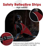 Nanaki Small Dog Coat for Winter Waterproof, Warm Fleece Lining Furry Collar Dog Jacket with Leash Hole, Reflective Adjustable Cold Weather Puppy Pet Snow Jacket Vest Outdoor Walking Hunting, Red M