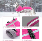 Lelepet Dog Coat Warm Dog Winter Coat Waterproof Dogs Jacket with Harness Built in Reflective Pet Fleece Vest Zip-Up Cold Weather Coats for Extra Large Dogs Turtleneck & Windproof Coats Great Dane 3XL