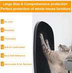 Large Cat Scratching Mat, 118"x15.8" Self-Adhesive Scratch Furniture Protector, Trimmable DIY Wall Climbing Carpet, Couch Protector, Scratching Pad Replacement (Black, 118"x15.8")
