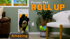 Power Pet Roll Up Automatic Electronic WiFi Pet Door by High Tech Pet - Space-Saving, Pet Operated Dog Door, App Control, Safe, Secure, Air Tight (Wall Mount, Large)