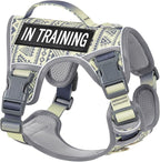 No-Pull Dog Harness for Small Breeds, Anti-Escape Walking Reflective Adjustable Lightweight Puppy Vest, Breathable Oxford Material, Easy On/Off With Neck Buckle, Gray XS