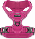Voyager Dog Harness Dual Leash Attachment No-Pull Control Adjustable Soft but Strong Pet Harness for Medium and Large Dogs with 3M Reflective Technology, Fuchsia Nylon, S (Chest: 16-20")