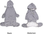 Dog Hoodies Winter Coat for Large Medium Dogs, Pullover 8 Legs Warm Coat Hooded Sweatshirt, Fleece Hoodie for Cold Weather (Grey, 5X-Large)