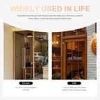 Magnetic Door Chime 2-Pack - Wooden Wind Chime Bells for Door Opening, Wireless Adhesive Entry Alert with Soft Chime for Home, Office, Shop, Pet Doors(Black Walnut)