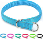 Reflective Slip Dog Collar, Loop Dog Collar with Soft Padded Training -Suitable for Dog Weight 20-38 lbs (5/8" W x 15.5" L, Teal)