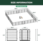 FXW Homeplus Unleashed Indoor Dog Playpen - Stress-Free and Safe Play, Heavy Duty 32 Inch 32 Panels Dog Pen for Small and Medium Dogs, Black│Patented