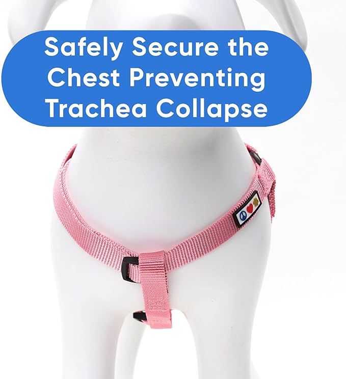Pawtitas Solid Step-in Dog Harness – Adjustable No-Pull Vest for Puppies to Seniors, Safe & Comfortable S Millennial Pink