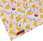 ADOGGYGO Easter Dog Bandanas, Bunny Egg Print Puppy Scarf, Premium Fabric, Adjustable Fit Happy Easter Bandanas for Extra Large Dogs (X-Large)