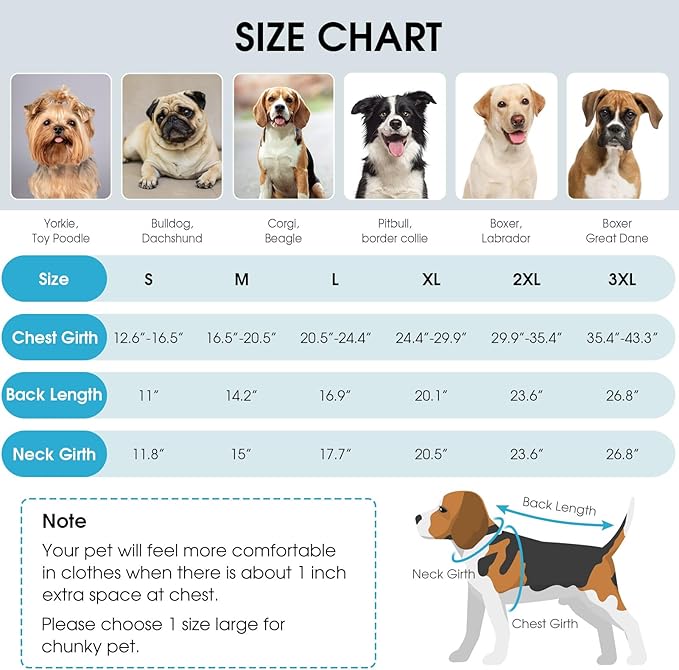 Queenmore Dog Coats for Large Breeds, Dog Snow Jacket, Adjustable Easy On Pet Winter Jackets, Waterproof Cold Weather Pet Coat, Blue, L
