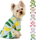 Dog Pajamas for Small Dogs Boy Girl, Dog Clothes Tiny Chihuahua Yorkie Spring Summer Shirt, Cute Puppy Outfit Pjs Jumpsuit Cat Onesie Apparel Pet Clothes