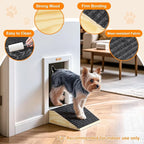 Dog Ramp for Stairs, Non-Slip Dog Stairs, Sturdy Wooden Pet Steps for Small Dogs and Cats Fits Staircase Indoor, Assist for Injured and Older Pets(2 Pack/M, Light Wood)
