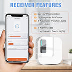 ChunHee WiFi Smart Dog Door Bell for Potty Training to Go Outside–Wireless Doggy Doorbell with Tuya Phone Notification–Waterproof Touch Button and Adjustable Volume, Multi-User Alerts(1 Dog Buttons)