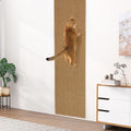 Uross Thickened Cat Wall Climbing Carpet 6.6 FT x 16" - Extra Long Cat Scratch Wall Pad, Cat Scratching Carpet Rug Wall Mounted Scratcher Couch Sofa Protector- Brown