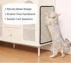 Boho Sisal Cat Scratcher Mat with Adhesive Strips (Scratch Protector for Carpet, Sofa, Wall, Corner Furniture), Durable and Shedding-Resistant Cat Scratching Surface - 13x21.7 inch (Diamond)