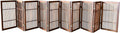 Urnporium Pet Dog Gate Freestanding, Strong Durable Folding Wooden Fence, Portable Acacia Hardwood Safety Barrier for Indoor & Outdoor Use (Brown Pet Gate, 10 Panel 30" Tall)