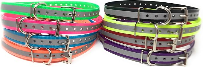 Replacement Strap for Dogtra Collars - 3/4" Wide Ultra-Durable Dog E-Collar Replacement for Training, Bark, Shock, Electric, and GPS Collars - 28" Adjustable Length Reflective Red