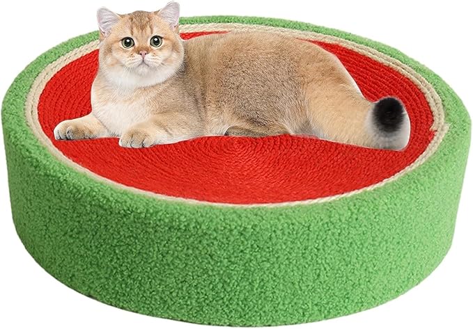 Fruit Cat Scratcher, Orange Round Cat Bed, Sisal Cat Scratcher, Wear-Resistant, Indoor Use