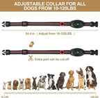 2 in 1 Dog Shock Collar - Bark Collar with Remote, w/3 Remote Training Modes, Beep, Vibration 1300Ft Dog Training Collar for for Small Medium Large Dogs (Red)