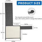 Cat Scratch Sofa Protector,Cat Scratching Couch Protector with 19.7''L*23.6''W Natural Sisal Cat Scratcher Mat for Protecting Couch Sofa Chair (Dark Grey/Right Hand)