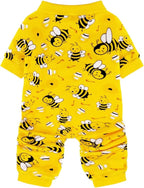 Paiaite Dog Pajamas Onesie: Comfortable Four-Legged Apparel for Small, Medium, & Large Dogs, Polyester Material for Comfort, Wrinkle Resistance, Moisture Wicking, Stretchiness Cute Bee 3XL
