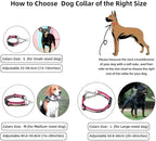 Martingale Dog Collars with Stainless Steel Chain, Reflective No Pull Walking Training Collar with Quick Release Buckle, Adjustable Slip Chain Nylon Dog Collars for Small Medium Large Dogs