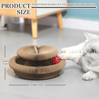 Kitty Kurlz Cat Toys, Cat Scratcher Magic Organ Cat Scratcher with Bell Ball, Reversible Infinity Cardboard Scratcher, The Ultimate Interactive Cats Scratching Board for Indoor