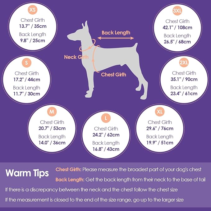SUNFURA Dog Coat, XXXL Dog Jacket Winter with Harness Built in, Waterproof Pet Snow Jacket with Furry Collar for Chilly Day, Reflective Fleece Snowsuit for Extra Large Dogs, Orange 3XL