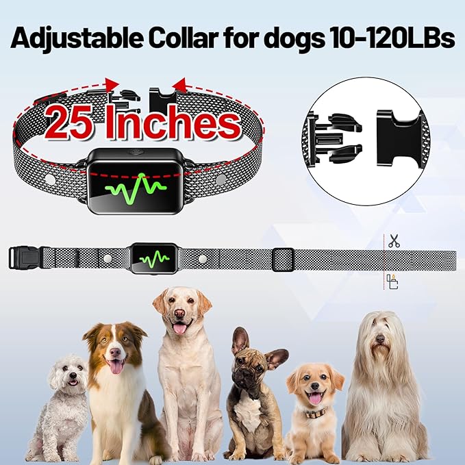 Dog Training Collar, 2 Dogs Shock Collar with Remote Control, 4 Training Modes Vibration, Beep, Shock, IP67 Waterproof Keypad Lock Rechargeable E-Collar for Small Medium Large Dogs