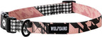 Wolfgang Heavy Duty, Adjustable Dog Collar with Quick Release Nylon Buckle for Walking & Training, HoundsPink Print, Large