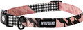 Wolfgang Heavy Duty, Adjustable Dog Collar with Quick Release Nylon Buckle for Walking & Training, HoundsPink Print, Small