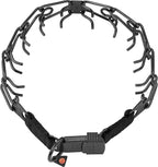 Herm Sprenger Black Stainless Steel Prong Dog Training Collar with Quick Release Buckle No Pull Collar for Dogs (Black, 16in x 2.25mm (Neck Size Up to 13in))