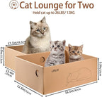 Cardboard Cat Scratcher with 2 Boxes, 6PCS Reversible Cat Scratch Pads in Large Cat Scratcher Box, 17.1" ｘ13.2 ｘ6.1