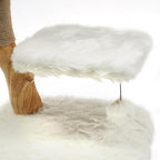 Large Cat Tree,Cat Tower,Cat Scratching Post with Curved Perch,Cozy Cats Condo Removable Activity Tree,Sisal Scratching Post for Kittens and Large Cats (White)
