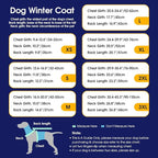 KAMA BRIDAL Dog Winter Coat Warm Padded Puppy Jacket Windproof Water Resistant Clothes for Small Medium Large Pets Christmas Sweater Outfit Vest(DarkBlue, 3XL)