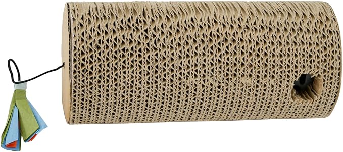 Mini Cat Scratcher & Toy - 7.87" Compact Scratching Post with Rolling Ball, Perfect for Kittens & Small Cats