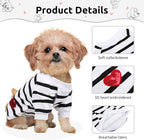 Pet Dog Striped T-Shirt Dogs Cats Cotton Vest Spring Summer Pet Apparel Tee Shirt Suitable for Small and Medium Large Pets French Bulldog Bichon