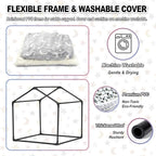 Indoor Dog House, Night-Luminous Star Dog Tent with Frame, Washable Dog Cave Bed, Suitable for 8-20 lb Puppy and Cat