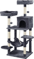 Topeakmart 59 inches Cat Tree Cat Tower Stand House Condo with Big Hammock Scratching Post Kitty Pet Play House