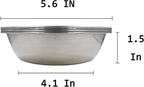 Stainless Steel Dog & Cat Bowls - 4-Pack