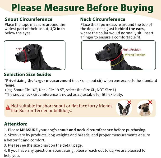 BARKLESS Sturdy No Pull Head Collar for Medium Large Dogs, Gentle Reflective Head Halter with Safety Link, Adjustable Nylon Dog Training Muzzle Leash for Walking Control (Green, XL)
