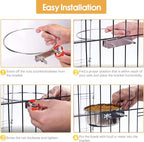 2 Pcs Medium Pet Dog Food Water Bowl for Cage Stainless Steel Non-Spill Kennel Detectable Hanging Cats Pets Bowls with Clamp Holder Crate Feeder Dish for Medium Dogs (5.5x2.3'' & 6.3x2.6'')
