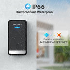 TECKNET Wireless Doorbell, Plug-through Door Bell, IP66 Waterproof Doorbells, 1300ft Cordless Rang Door Bell Ringer Wireless, 60 Ringtones & 5 Level Volume, 0-110 dB Doorbell Chime for Home/Classroom