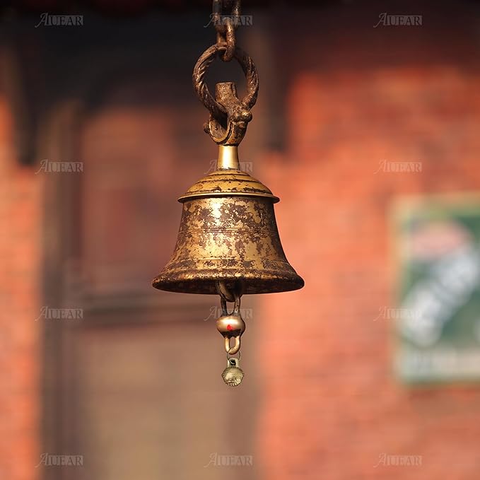 AUEAR, 30 Pack Vintage Brass Bells Mini Jingle Bell DIY Craft 11mm Small Tibetan for Jewelry Making Charms Pendants Wind Chimes Home Door Decor