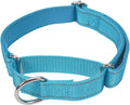 SGODA Martingale Dog Collar, Reflective Nylon Padded Dog Training Collars for Large Dogs, Blue L