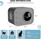 NUNU LAB Plastic Cat House Outdoor, Cats House for Indoor, Weatherproof Cat House, Camera Shaped Design, with Escape Door, for Small to Medium Cats (Grey)